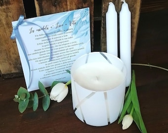Rito di Luce, candele dell'unione, cerimonia di Luce, sposi cerimonia delle candele, rituale accensione candele chiesa, set regalo sposi