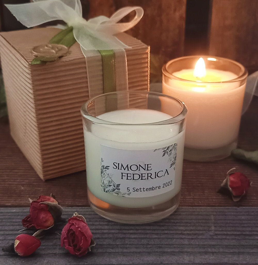 Personalized wedding candle labels