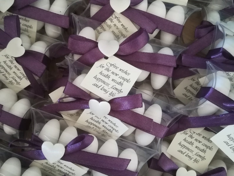 Almond confetti Ceremony tag birth it/'s a boy Wedding confetti Confettata baby shower transparent box baptism party it/'s a girl