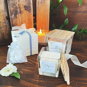 Wedding Favor, Personalized Candle, Soy Wax, Ceremonies, Original Custom Favours, Luxury Present, Elegant Gift, Bride to be, Winter wedding image 5