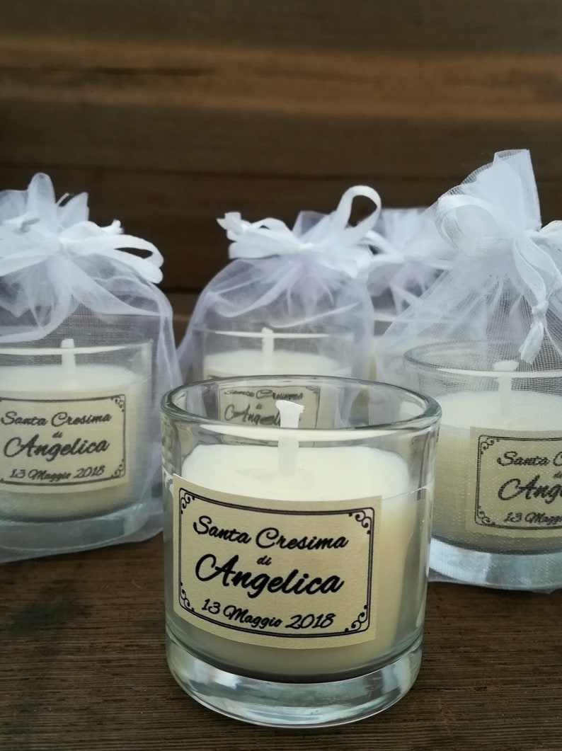 FAVOURS WITH VANILLA SCENTED CANDLES TEALIGHTS 1-60 BABY SHOWER CANDLE FAVORS