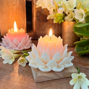 Candela ninfea, fior di loto, cera soia, fiore, bomboniera Matrimonio, candelina floreale, wedding, bomboniera sposi, segnaposto