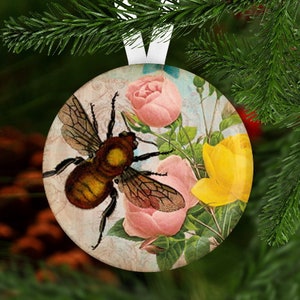 Bee Christmas Ornament,  Bee Ornament, Secret Santa, Stocking Stuffer, Christmas Ornament, Bee Gift