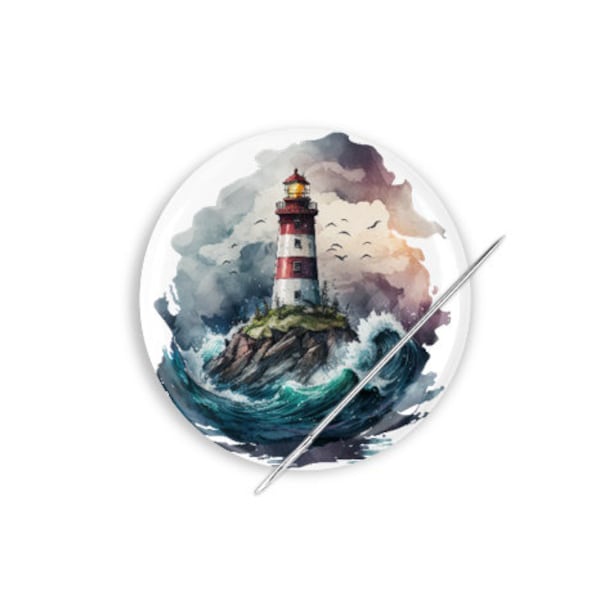 Needle Minder, Needle Keeper, Lighthouse Needle Minder, Lighthouse Cross Stitch