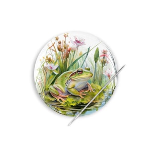 Needle Minder, Frog Needle Keeper, Frog Needle Minder, Cross Stitch Needle Minder, Frog Needle Nanny, Frog Cross Stich