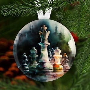 Chess Christmas Ornament, Chess Gift, Chess Team Gift, Chess Team Christmas, Chess Ornament