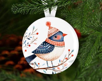 Scandinavian Ornament, Nordic Christmas Ornament, Nordic Gift, Nordic Christmas, Nordic Bird Ornament, Scandinavian Christmas