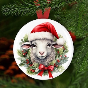 Sheep Ornament, Sheep Christmas Ornament, Sheep Gift, Sheep Christmas Ornament, Secret Santa, Stocking Stuffer, Farm Christmas