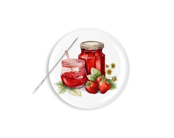 Needle Minder, Needle Keeper, Strawberry Needle Minder, Cross Stitch Needle Minder, Strawberry Needle Nanny, Strawberry Jam Needle Minder