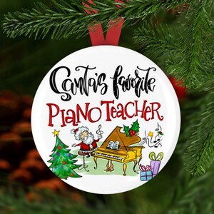 Piano Christmas Ornament, Piano Teacher Ornament, Stocking Stuffer, Christmas Ornament, Music Ornament, Music Teacher Gift