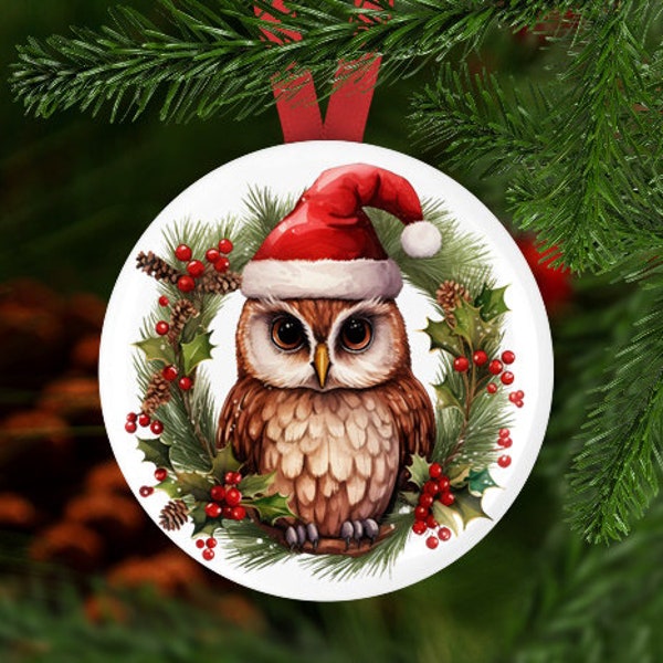 Owl Ornament, Owl Christmas Ornament, Owl Gift, Owl Christmas Ornament, Secret Santa, Stocking Stuffer, Farm Christmas