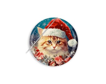 Cat Needle Minder, Christmas Needle Minder