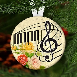 Music  Christmas Ornament, Secret Santa Gift, Stocking Stuffer,  Christmas Ornament, Music Ornament, Music gift