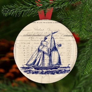 Sailboat Ornament, Boat Christmas Ornament, Sailboat Christmas Ornament, Boat Ornament, Sailboat