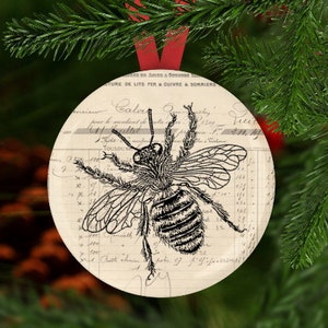Bee Christmas Ornament, Secret Santa Gift, Stocking Stuffer, Bee Ornament, Bee Gift, Bumble Bee Christmas Ornament