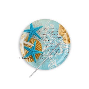 Ocean Needle Minder, Starfish Needle Minder, Starfish Needle Magnet, Starfish Cross Stitch, Seashell Needle Minder, Beach Needle Minder