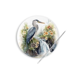 Needle Minder, Needle Keeper, Heron Needle Minder, Cross Stitch Needle Minder, Heron Needle Nanny, Heron Needle MInder