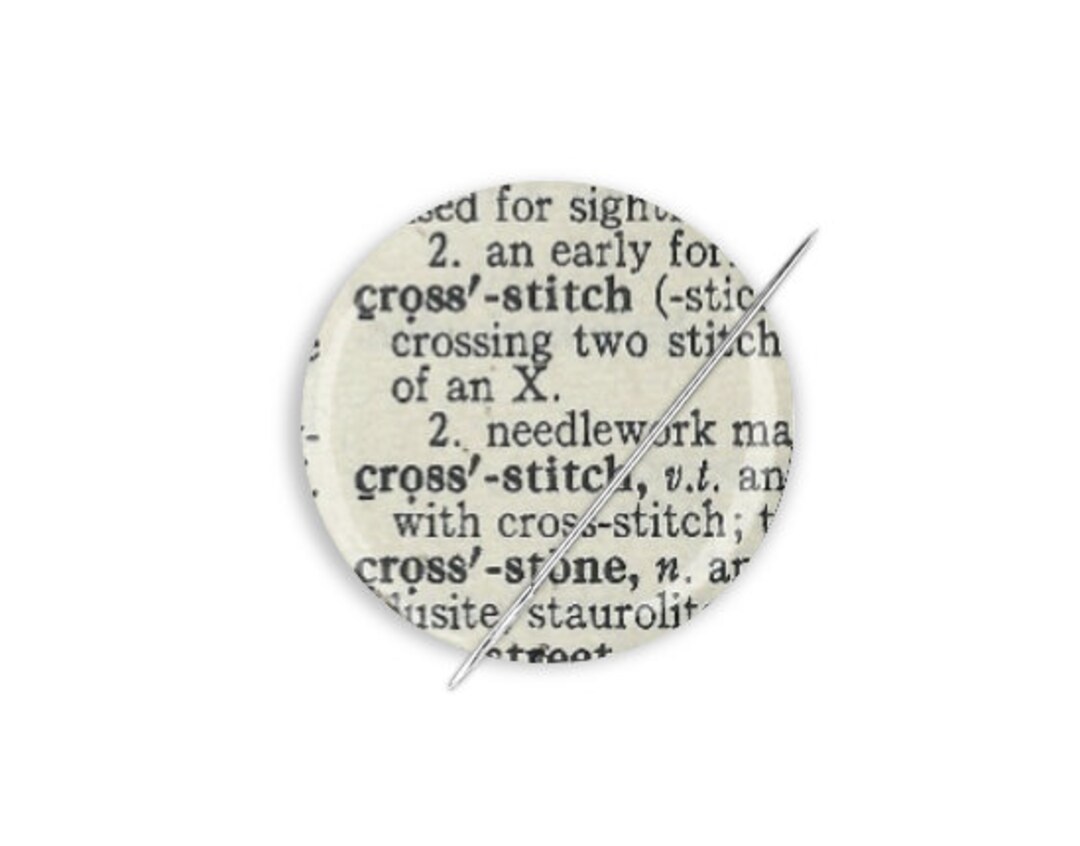 Cross Stitch Needle Minder, Cross Stitch Definition Needle Minder