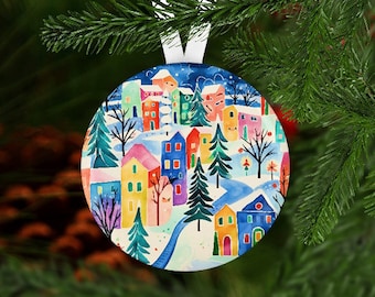 Christmas Ornament, Winter Scene Christmas Ornament, Winter Ornament, Christmas