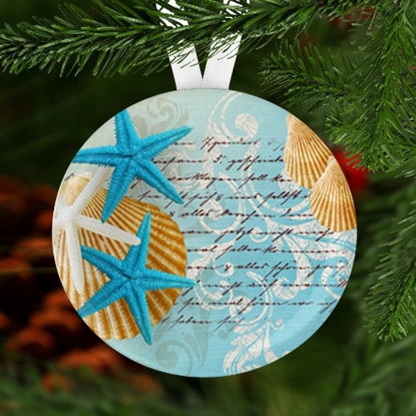 Starfish Christmas Ornament, Secret Santa, Stocking Stuffer, Ocean Christmas Ornament, Coastal Christmas Ornament