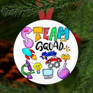 Steam Teacher Ornament, Teacher Gift, Gift for Teacher, Steam Teacher Gift, Secret Santa Teacher Gift
