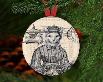 Cat Ornament, Cat Christmas Ornament, Cat Christmas Gift, Cat Lover Gift