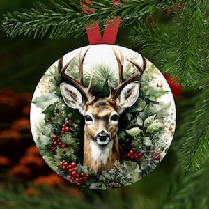 Deer Christmas Ornament, Deer Ornament, Secret Santa Gift, Stocking Stuffer, Christmas Ornament, Deer Christmas Gift