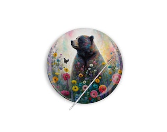 Needle Minder, Needle Keeper, Bear Needle Minder, Cross Stitch Needle Minder, Bear Needle Nanny