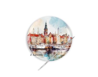Needle Minder, Boat Needle Minder, Cross Stitch Needle Minder, Harbor Needle Nanny, Ship Magnet, Boat Cross Stitch Needle Minder