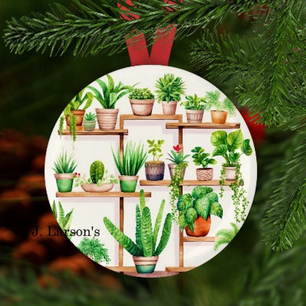 Plant Christmas Ornament, Plant Gift, Plant Mama Ornament, Plant Lover Gift, Plant Ornament, Gardener Ornament, Gift for Gardener