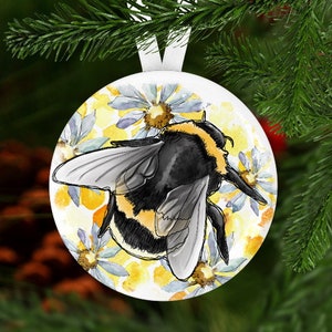 Bee Christmas Ornament,  Bee Ornament, Secret Santa, Stocking Stuffer, Christmas Ornament, Bee Gift