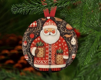 Santa Ornament, Nordic Christmas Ornament, Nordic Gift, Nordic Christmas, Nordic Santa Ornament, Scandinavian Christmas