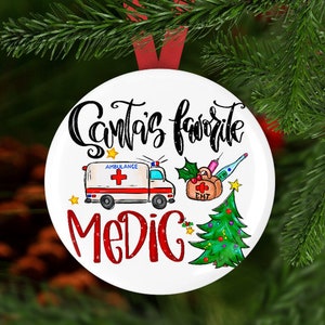Medic Ornament, Medic Gift, Gift for Medic, Secret Santa Gift, Medic Christmas Ornament, Medical Christmas Ornament