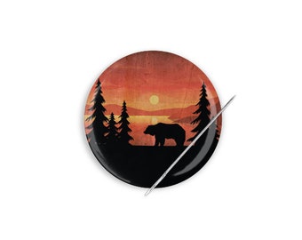 Needle Minder, Needle Keeper, Bear Needle Minder, Cross Stitch Needle Minder, Bear Needle Nanny