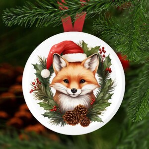 Fox Ornament, Fox Christmas Ornament, Fox Gift, Fox Christmas Ornament, Secret Santa, Stocking Stuffer,