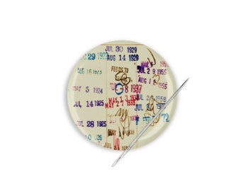 Due Date Needle Minder, Library Card Needle Minder, Book Needle Minder, Library Needle Minder, Literary Gift,