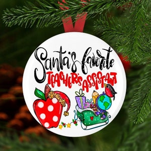 Teacher Assistant Ornament, Teacher Assistant Gift, Gift for Teacher, Teacher Assistant Christmas, Secret Santa Teacher Gift