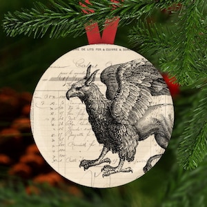 Griffin Ornament, Griffin Christmas Ornament, Griffin Gift, Griffin Christmas Ornament, Secret Santa, Stocking Stuffer
