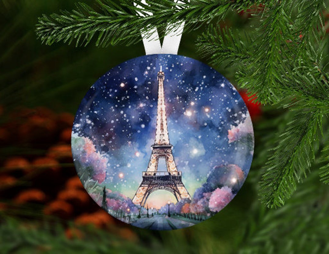Paris Christmas Ornament, Paris Ornament, Secret Santa, Stocking