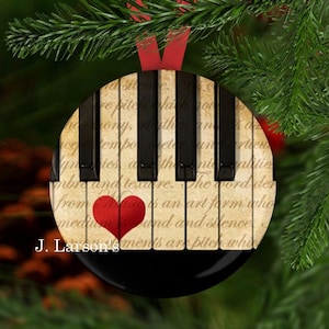 Piano Christmas Ornament, Secret Santa Gift, Stocking Stuffer, Christmas Ornament, Music Ornament, Music gift