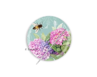 Needle Minder, Bee Needle Minder, Hydrangea Needle Minder, Cross Stitch Needle Minder