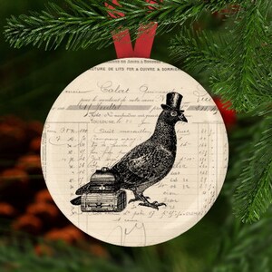Pigeon Ornament, Pigeon Christmas Ornament, Pigeon Gift, Bird Christmas Ornament, Secret Santa, Stocking Stuffer