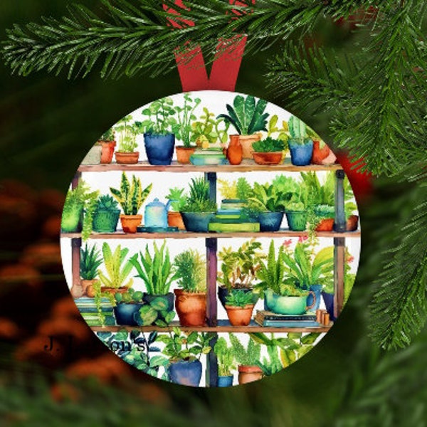 Plant Christmas Ornament, Plant Gift, Plant Mama Ornament, Plant Lover Gift, Plant Ornament, Gardener Ornament, Gift for Gardener