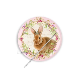Rabbit Needle Minder, Rabbit Needle Nanny, Rabbit Minder, Cross Stitch Minder, Needle Keeper, Easter Needle Minder