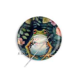 Needle Minder, Frog Needle Keeper, Frog Needle Minder, Cross Stitch Needle Minder, Frog Needle Nanny, Frog Cross Stich