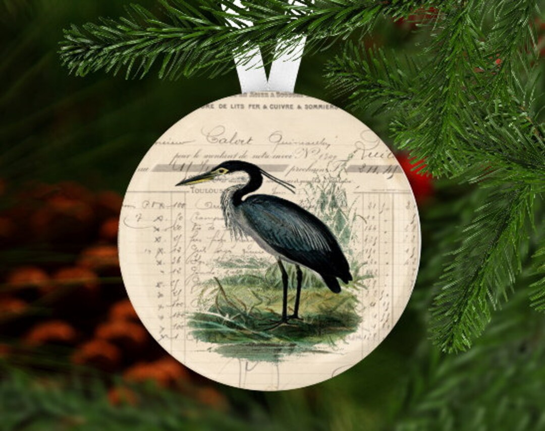 Heron Christmas Ornament, Heron Ornament, Heron Christmas Ornament
