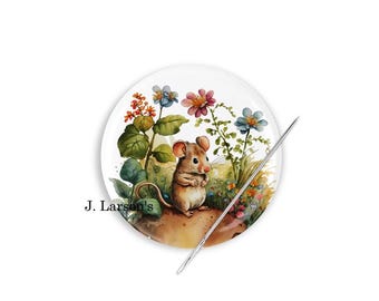 Needle Minder, Needle Keeper, Mouse Needle Minder, Mouse Needle Minder, Cross Stitch Needle Minder, Mouse Needle Nanny