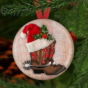 Cowboy Christmas Ornament, Secret Santa, Stocking Stuffer, Christmas Ornament, Cowboy Christmas, Cowboy Gift
