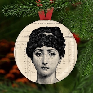 Women Christmas Ornament, Steampunk Ornament, Steampunk Gift, Christmas Ornament, Women Secret Santa