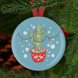 Cactus Christmas Ornament, Cactus Christmas Ornament, Secret Santa, Stocking Stuffer,  Cactus Ornament,  Gift